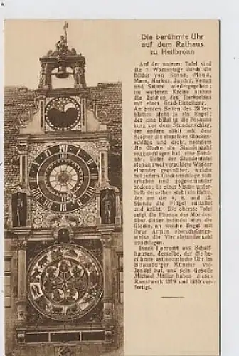 Die berühmte Uhr, Rathaus zu Heilbronn ngl 35.282