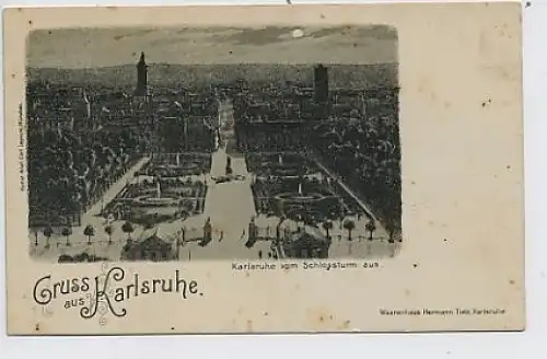 Gruß aus Karlsruhe, vom Schloßturm ngl 35.114