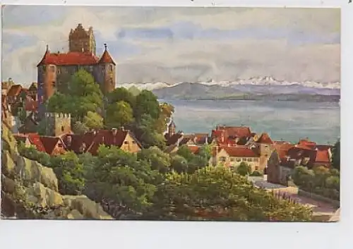 Schloß Meersburg, Künstler-Karte,V.Marschall ngl 35.297