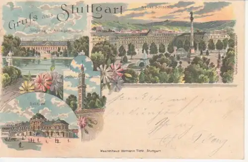 Stuttgart Litho Solitude Turm Schlösser gl190? 204.680