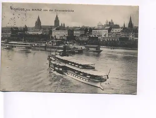 Mainz Anlagestelle von der Straßenbrücke gl1906 18.869