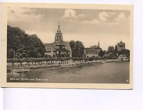 Eltville vom Rhein aus gl1944 18.599