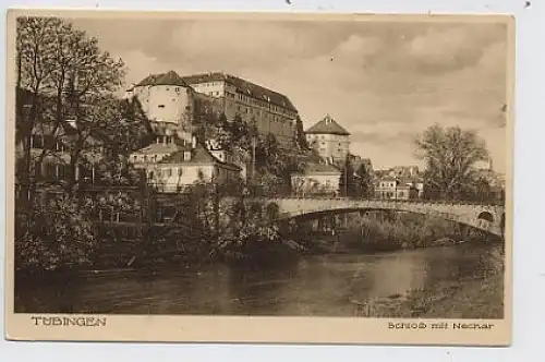 Tübingen, Schloß mit Neckar ngl 35.324