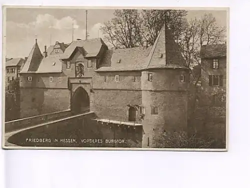 Friedberg i.Hessen Vorderes Burgtor gl1929 19.154