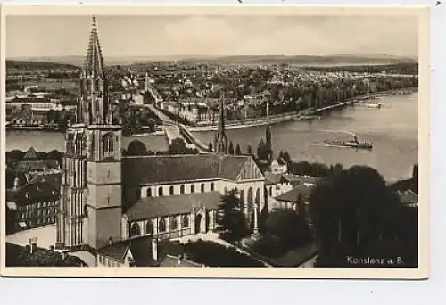 Konstanz Teilansicht Uferansicht Fotokarte ngl 39.073