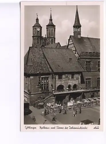 Göttingen Rathaus und Johanniskirche ngl 18.777