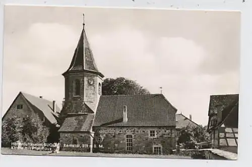 Buoch. Kirche mit Pfarrhaus gl1975 35.400