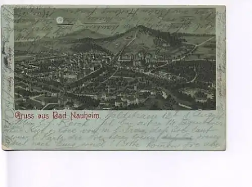 Bad Nauheim Mondschein-Litho gl1898 18.026