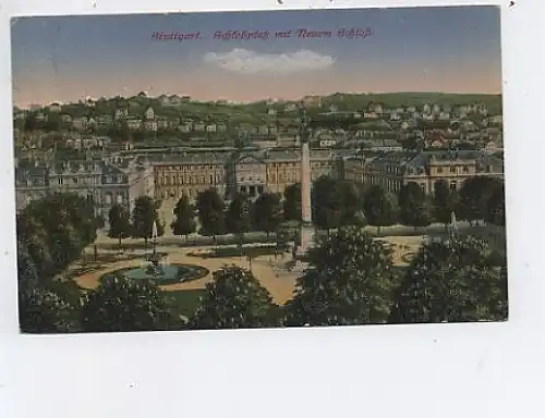 Stuttgart Schloßplatz mit Neuem Schloß gl1918 39.144