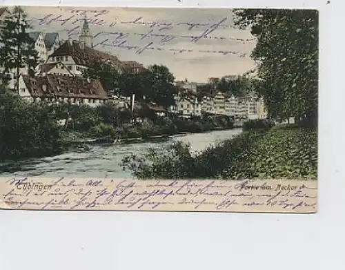 Tübingen, Teilansicht, Neckar gl1907 35.619