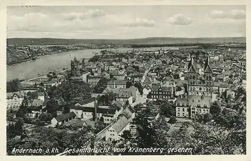 Andernach a. Rh. Panorama v. Kranenberg aus ngl 134.751