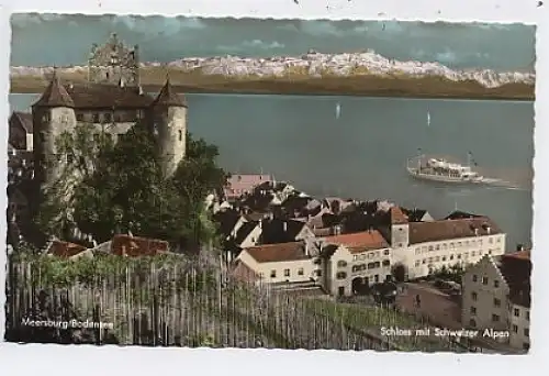 Meersburg Schloss mit Schweizer Alpen ngl 39.080