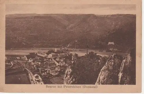 Beuron mit Petersfelsen (Donautal) gl1920 62.315