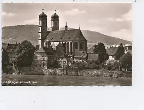 Säckingen Uferblick Kirche Fotokarte ngl 39.131