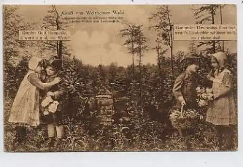 Gruß vom Welzheimer Wald, Kinderpaar gl1924 35.443