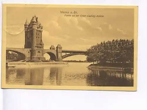 Worms a.Rh. Ernst-Ludwig-Brücke gl1908 18.941