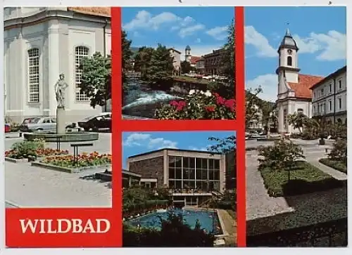 Wildbad, Teilansichten,Kirche,Brunnen ngl 35.649