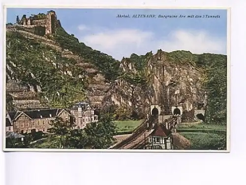 Ahrtal Ruine Are mit den drei Tunnels ngl 18.961