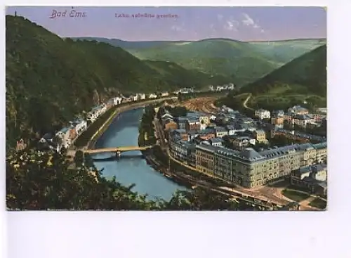 Bad Ems Lahn aufwärts gesehen gl1927 15.265