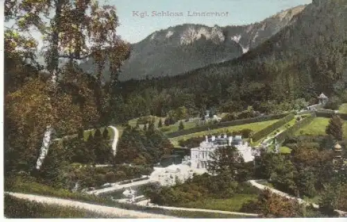 Kgl.Schloß Linderhof in seiner Landschaft ngl 28.307