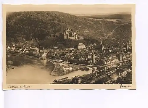 Wertheim/Main Blick auf Taubermündung ngl 17.625