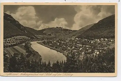 Neckargemünd mit Blick auf den Dilsberg gl1927 38.589