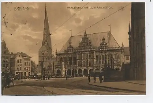 Bremen Marktplatz Liebfrauenkirche gl1906 41.168