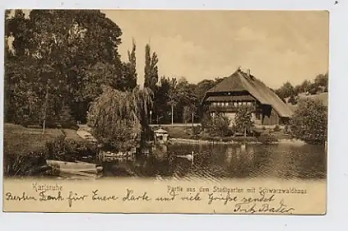 Karlsruhe Stadtgarten Schwarzwaldhaus gl1905 30.537