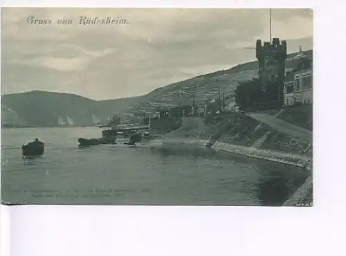 Rüdesheim a.Rhein alte Ansicht um 1900 ngl 18.012