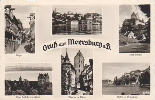 Gruß aus Meersburg am B. - Teilansichten gl1956 62.896