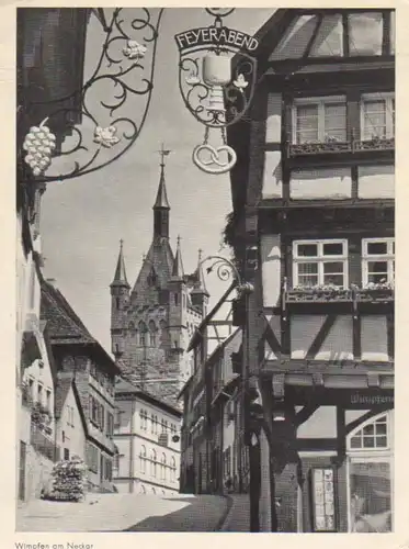 Wimpfen am Neckar, Fachwerkhäuser gl1958 62.930