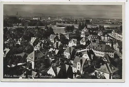 Kehl am Rhein mit Blick auf Straßburg ngl 38.781