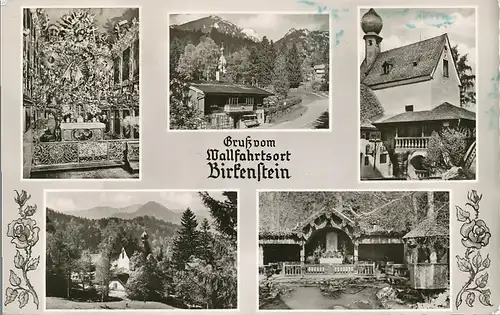 Wallfahrtsort Birkenstein 5 Ansichten gl1956 120.325