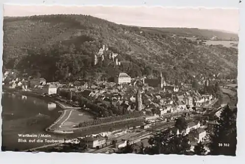 Wertheim/Main Blick auf Tauber-Mündung ngl 30.029