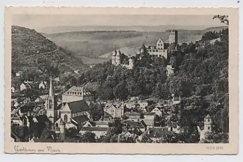 Wertheim/Main Blick zur Burg gl1948 30.025