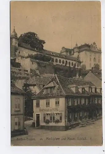 Baden-Baden, Marktplatz und Neues Schloß ngl 38.430