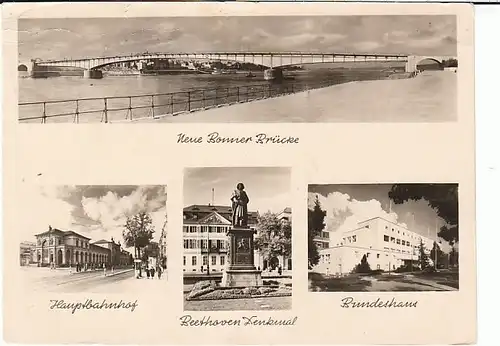 Bundeshauptstadt Bonn 4 Ansichten gl1950 19.918