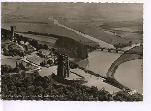 Hohensyburg im Ruhrtal Luftaufnahme gl1960 19.670