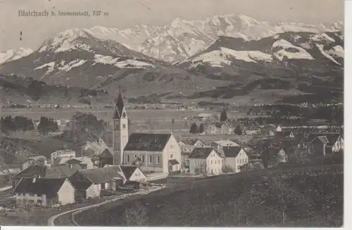 Blaichach Gesamtansicht Kirche Alpen feldpgl1916 66.572