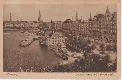 Hamburg Jungfernstieg mit Alsterpavillion ngl 70.573