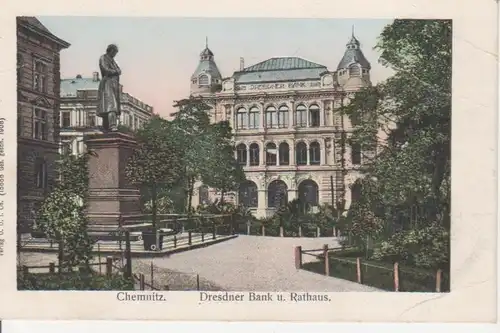 Chemnitz Dresdner Bank und Rathaus ngl 86.206