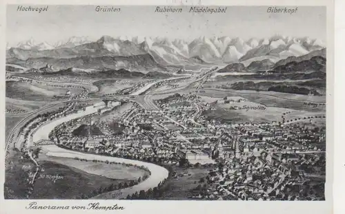 Kempten Panorama Fellekarte gl1943 66.554