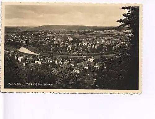 Saarbrücken Blick auf den Staden ~1935 ngl 18.686