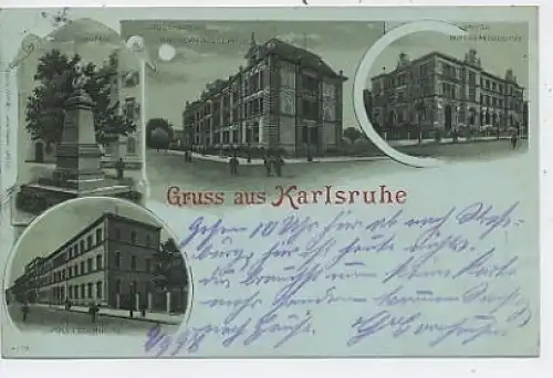 Gruß aus Karlsruhe - Teilansichten gl1893 38.468