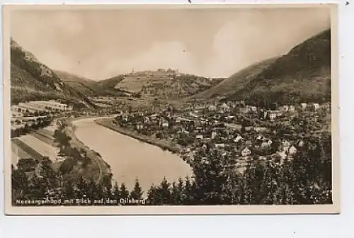 Neckargemünd mit Blick auf den Dilsberg gl1940 38.584