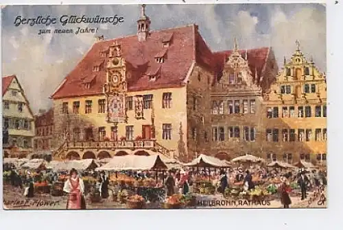 Neujahr - Heilbronn, Rathaus ngl 38.778