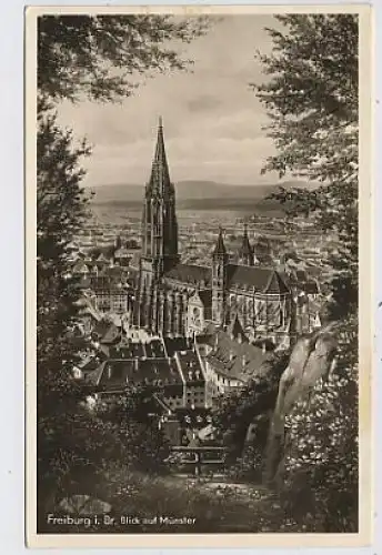 Freiburg in Br. - Blick auf das Münster glca1960 37.032