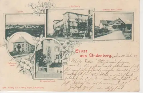 Lindenberg Gasthaus zum Löwen Villa Reich gl1899 66.661