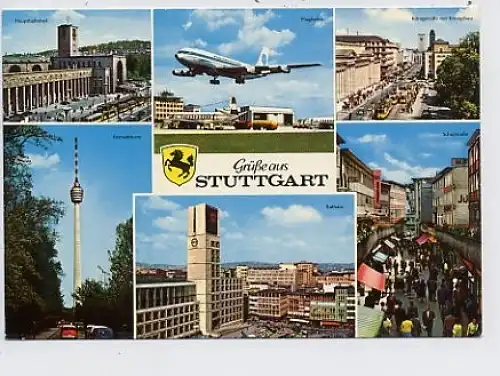 Grüße aus Stuttgart-Teilansichten,Rathaus… ngl 36.521