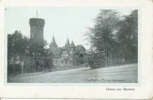 Barmen Stadthalle und Kriegerdenkmal ngl 132.465